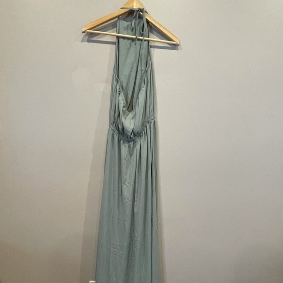 NWT Show Me Your MuMu Green Heather Halter Dress with Slit Sz XS - Picture 6 of 10